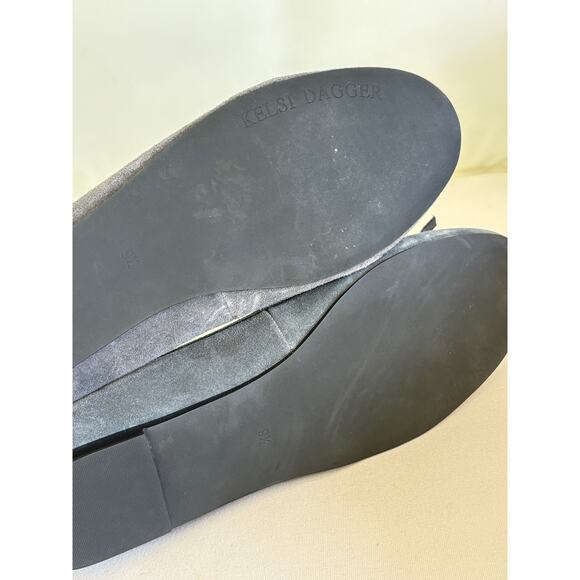Kelsi Dagger Anastacia Moccasins 9.5 Gray Suede Flats Loafers Boho Western - Picture 3 of 7